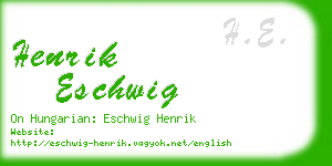 henrik eschwig business card